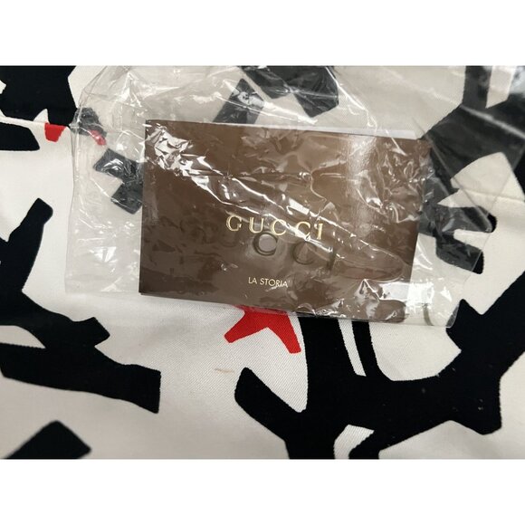 Gucci XL Bamboo Raffia Tote Bag With Gold-Tone Hardware & Leather Trim - Picture 8 of 13